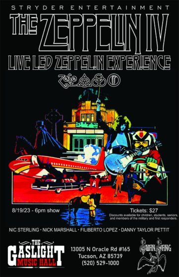 The Zeppelin IV 2023 Live Led Zeppelin Experience At Gaslight Music Hall Tucson AZ 08/19/2023